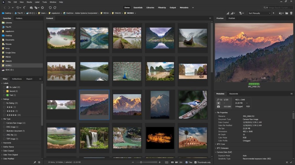 Adobe Bridge CC 2022 – Công cụ quản lý ảnh, file media – Techlife.cc